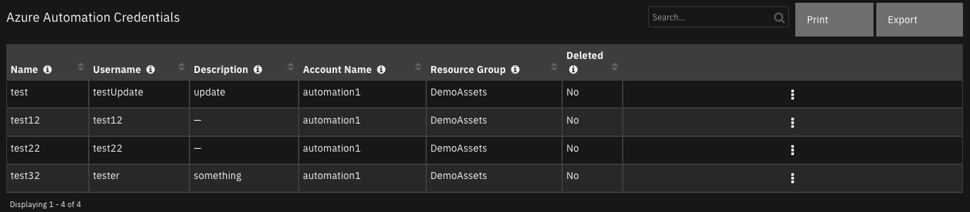 screenshot: dt-azure-automation-credentials