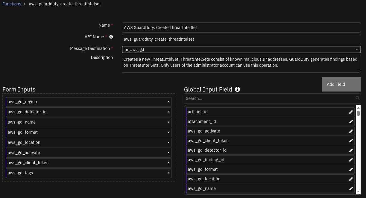 screenshot: fn-aws-guardduty-create-threatintelset 