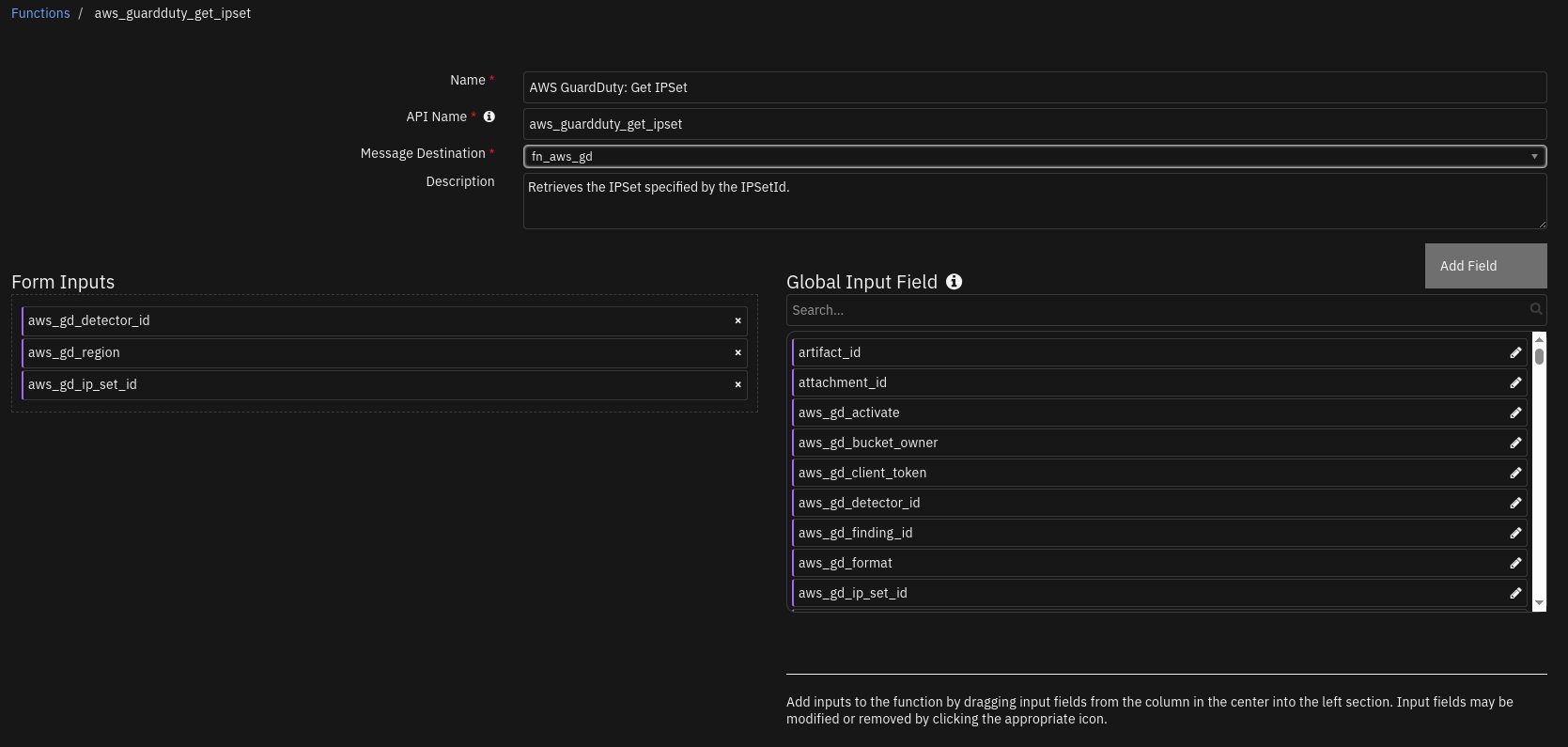screenshot: fn-aws-guardduty-get-ipset 