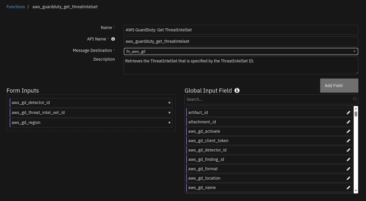 screenshot: fn-aws-guardduty-get-threatintelset 