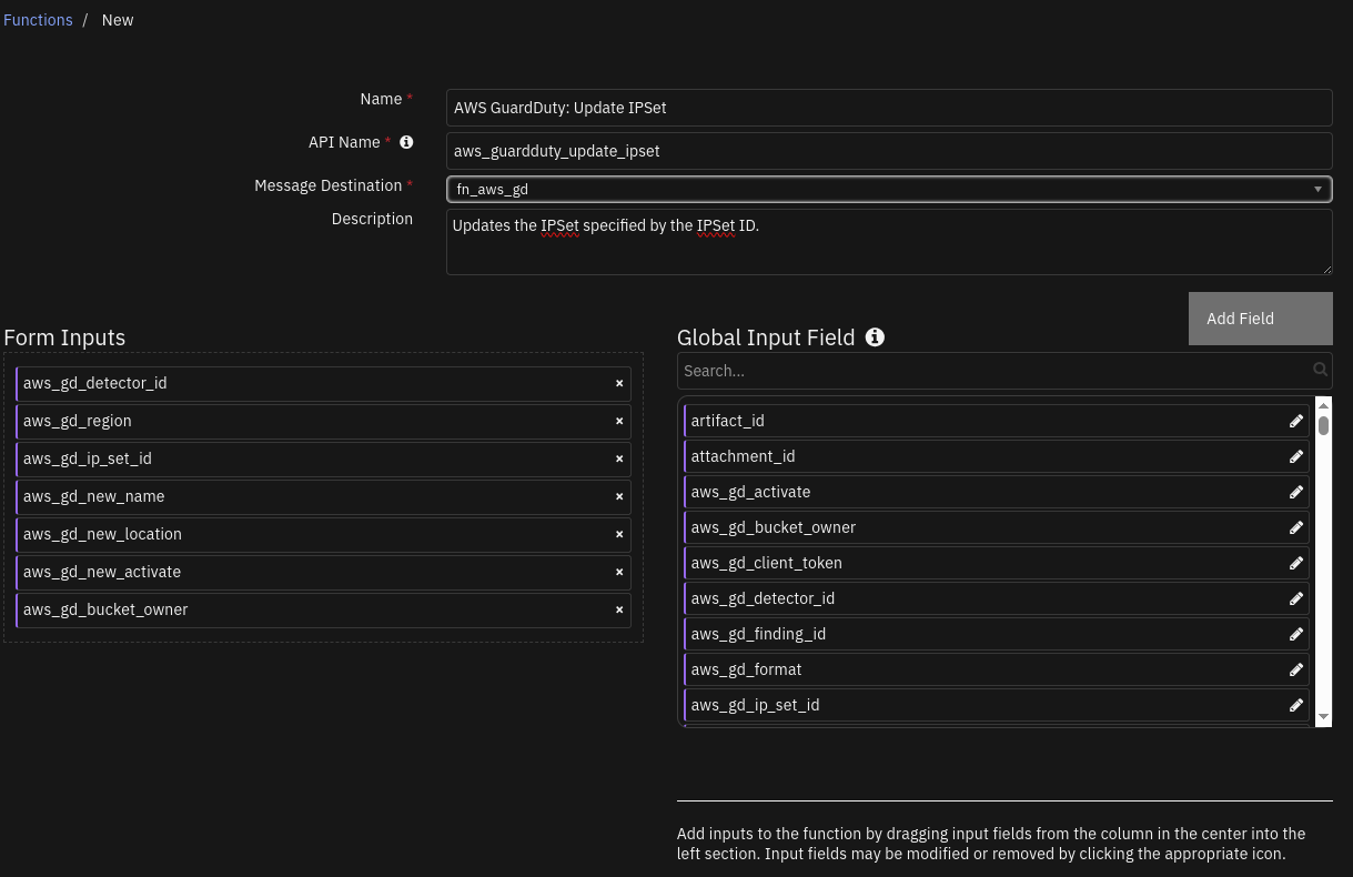 screenshot: fn-aws-guardduty-update-ipset 