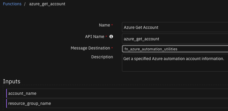 screenshot: fn-azure-get-account 