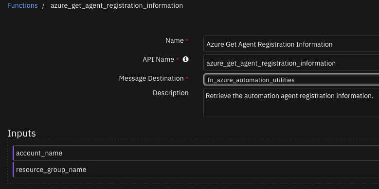 screenshot: fn-azure-get-agent-registration-information 