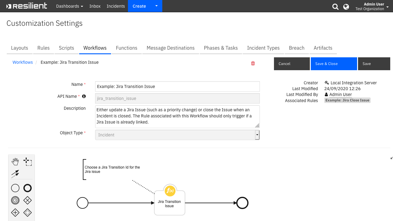 screenshot: fn-jira-transition-issue 