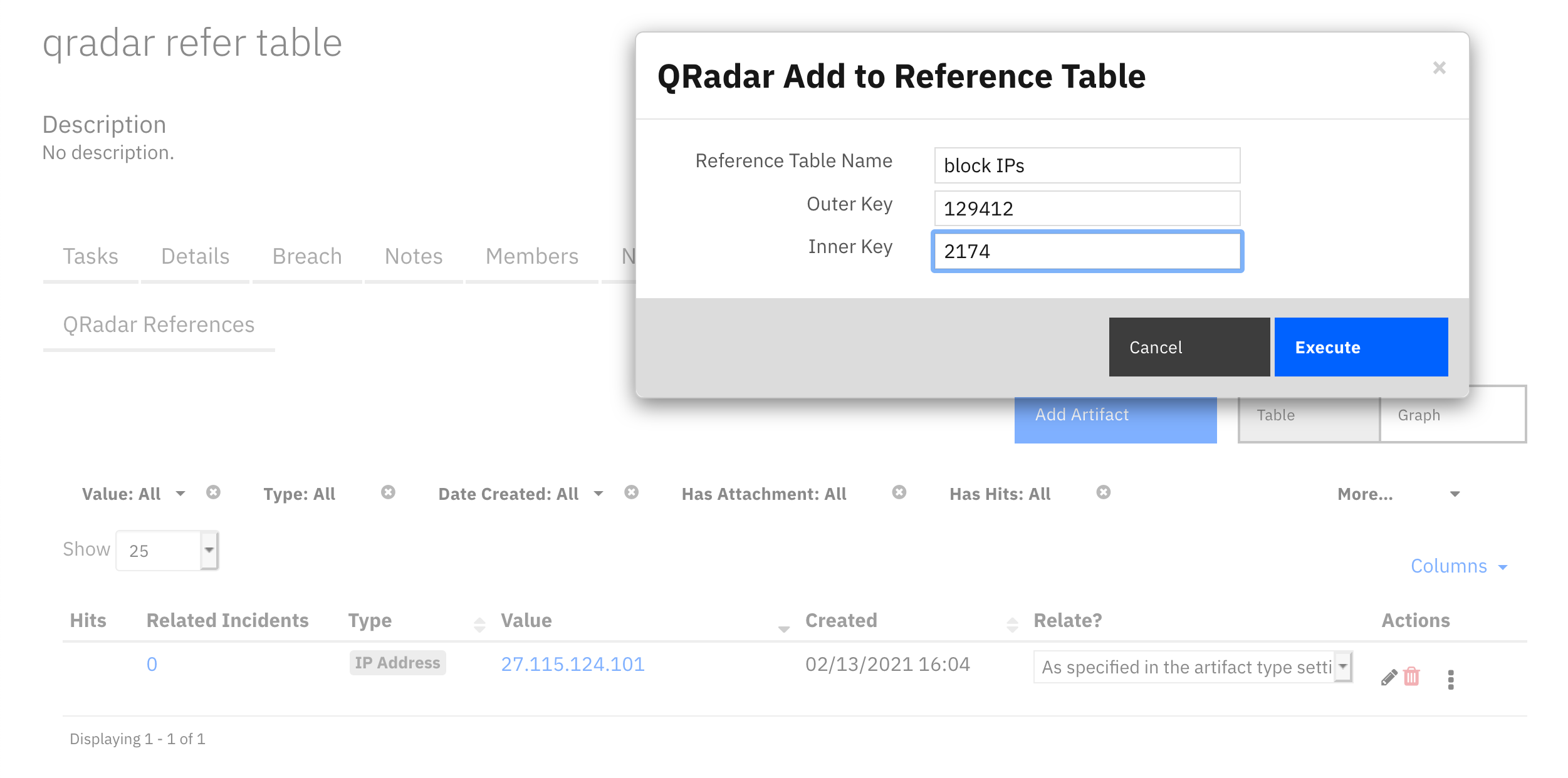 screenshot: fn-qradar-reference-table-add-item 