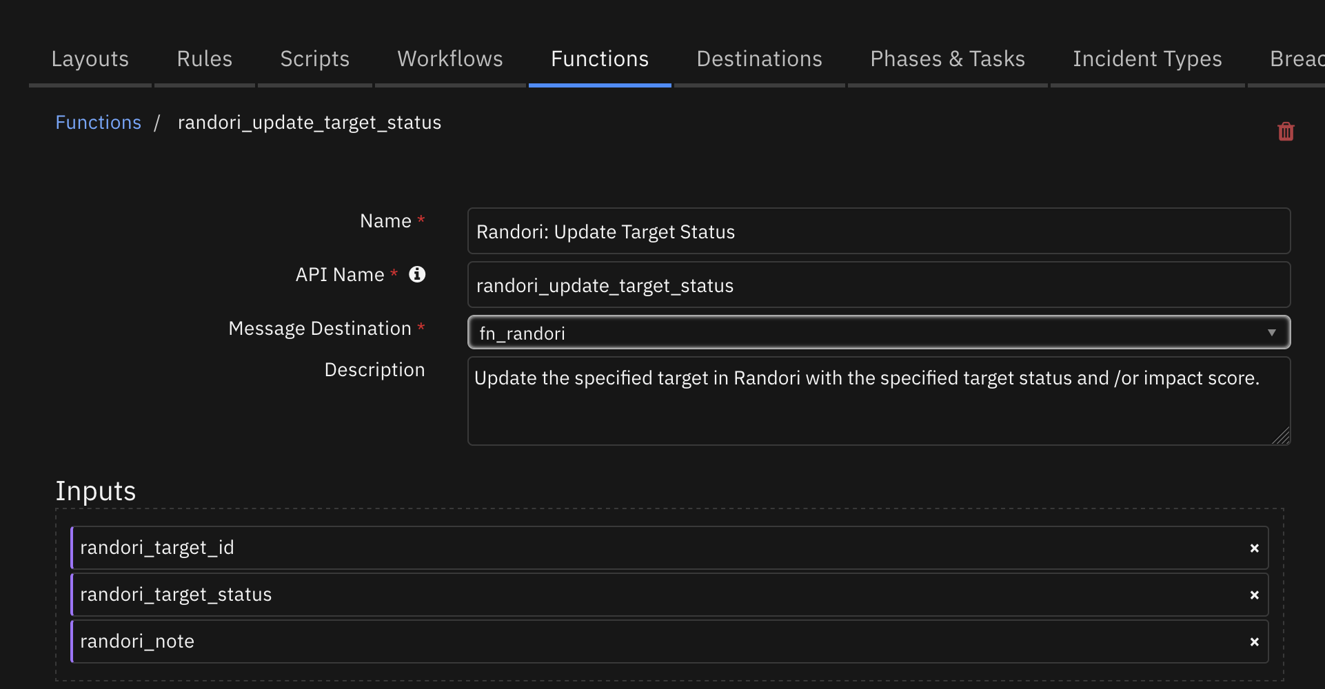 screenshot: fn-randori-update-target-status 