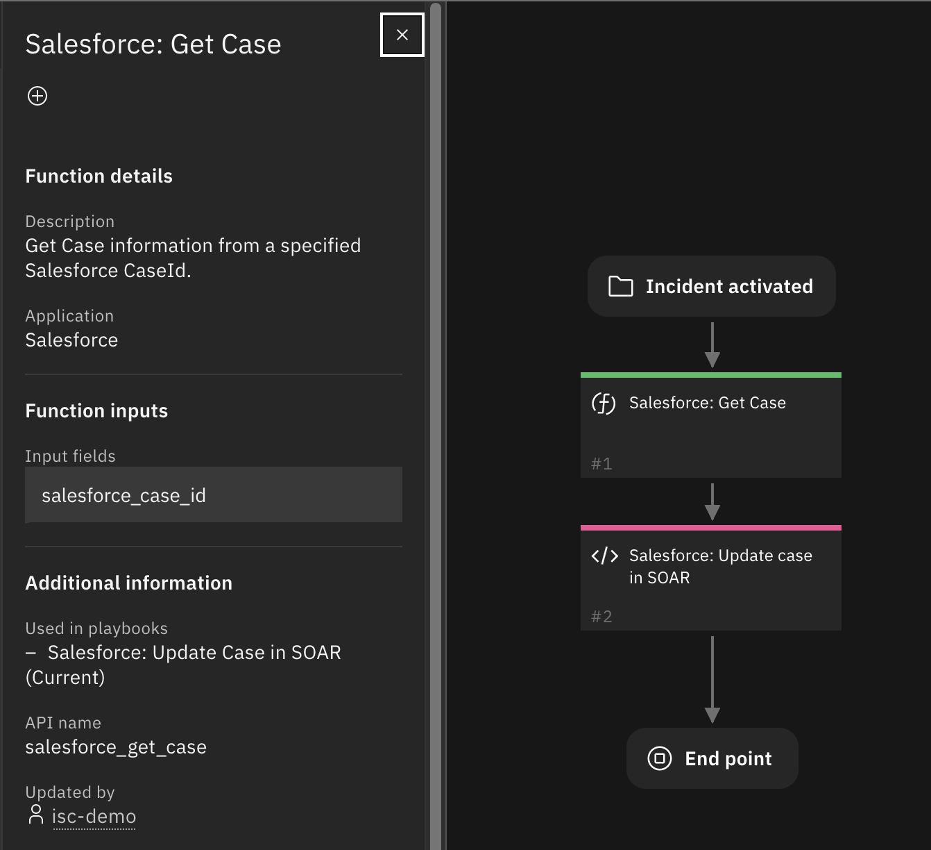 screenshot: fn-salesforce-get-case 