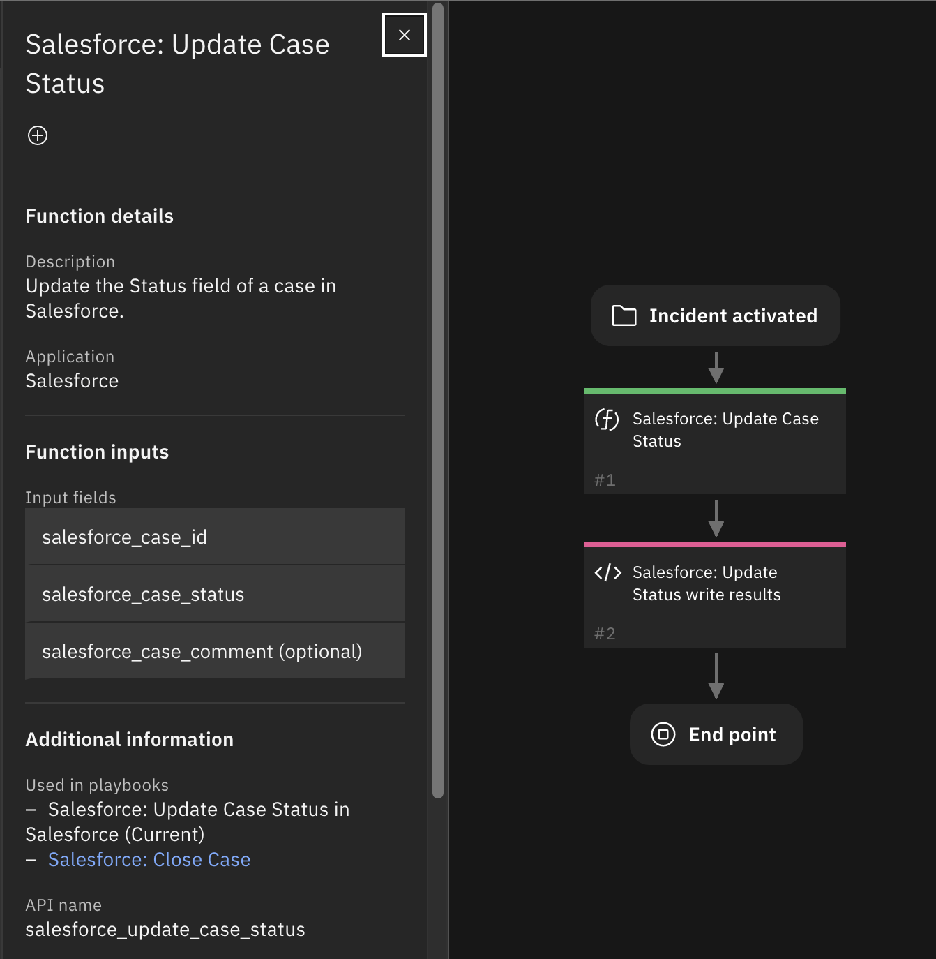 screenshot: fn-salesforce-update-case-status 