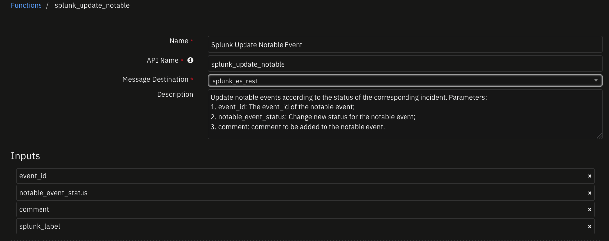 screenshot: fn-splunk-update-notable-event 