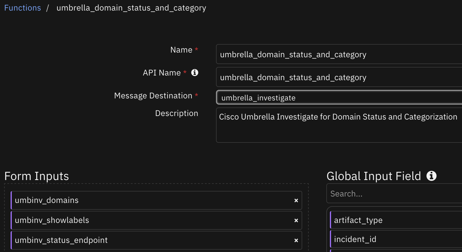 screenshot: fn-umbrella-domain-status-and-category 