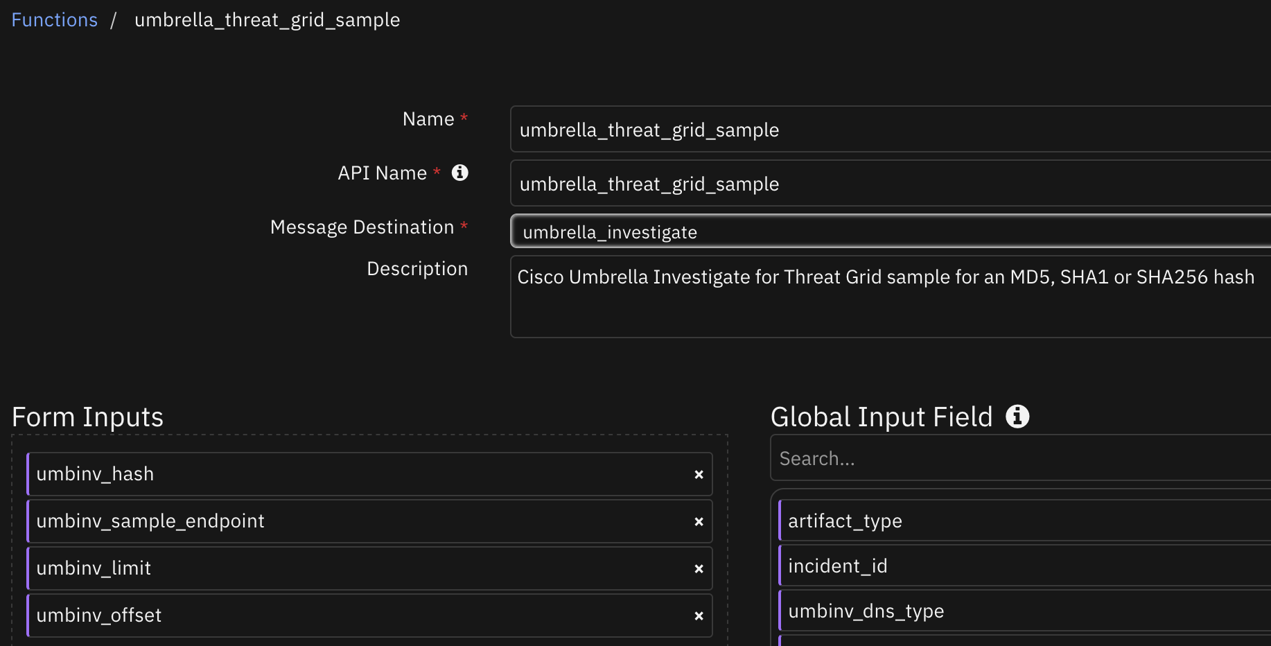 screenshot: fn-umbrella-threat-grid-sample 